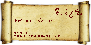 Hufnagel Áron névjegykártya