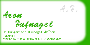 aron hufnagel business card